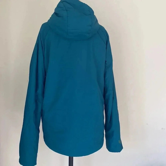 MOUNTAIN Hardware sz M teal jacket with yellow interior midweight zip pockets - Picture 5 of 8